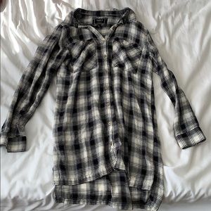 Black and white flannel dress